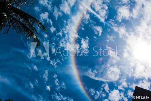 Picture of Solar halo with clouds and blue sky